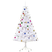 4.9ft Artificial Christmas Tree Xmas Holidays Decor With Ornament White